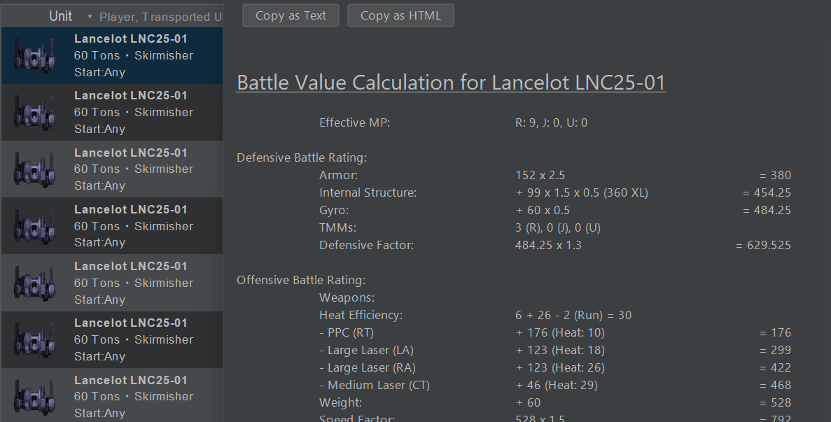 Improved BV Reporting and Calculation