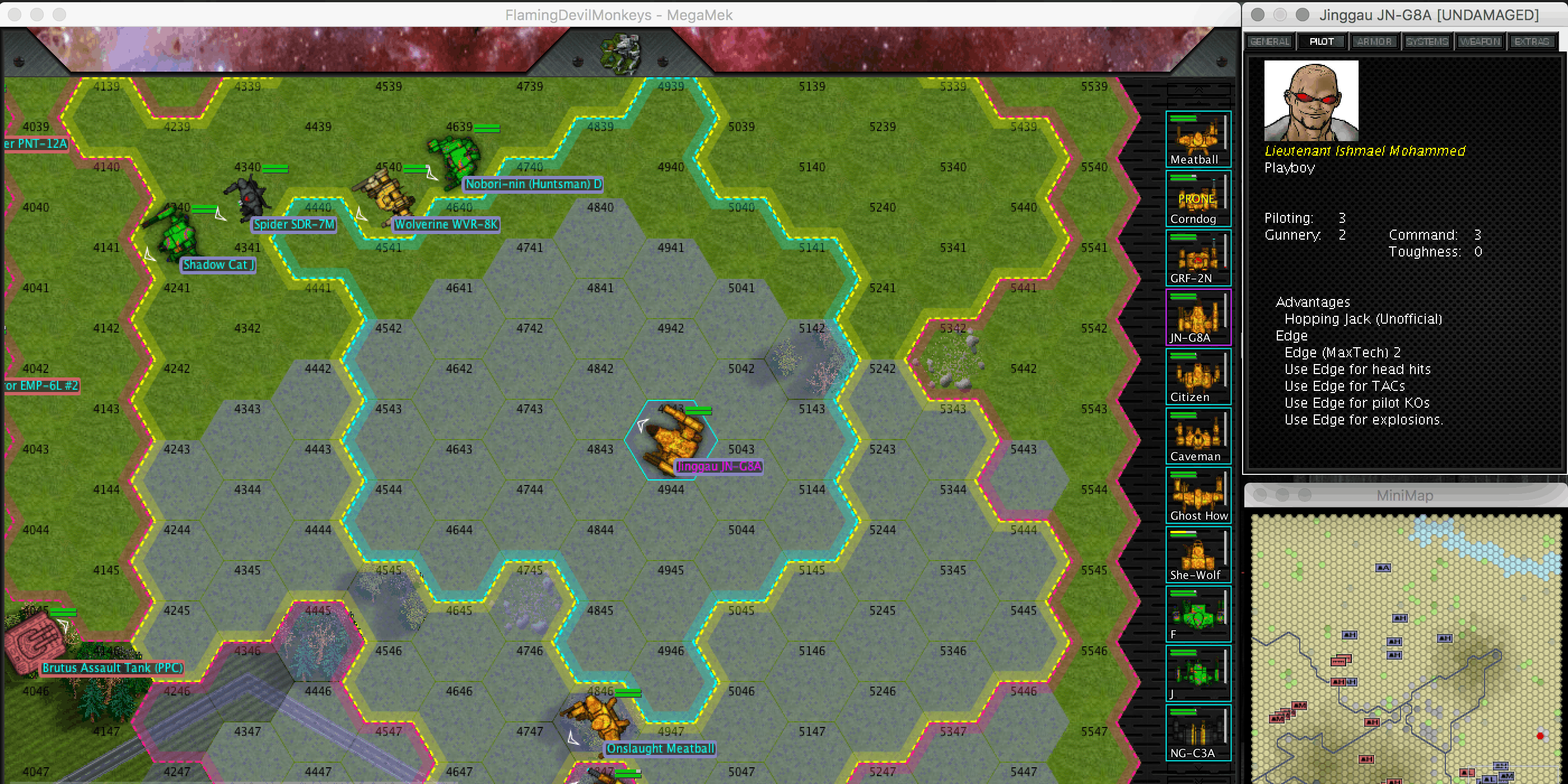 Visual aid for movement choice