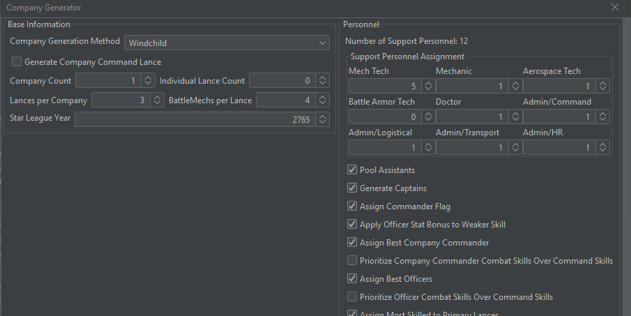 Company Generator - Structure